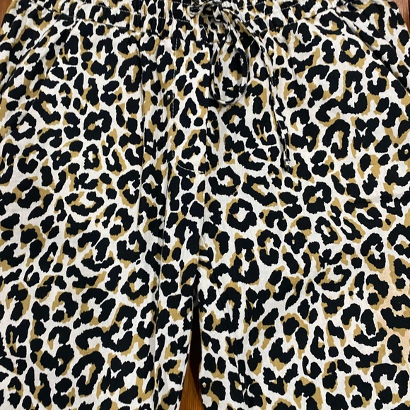 5 for $25 J.Crew Women's Animal Print Pants Linen Cotton Size 00 - Picture 7 of 7